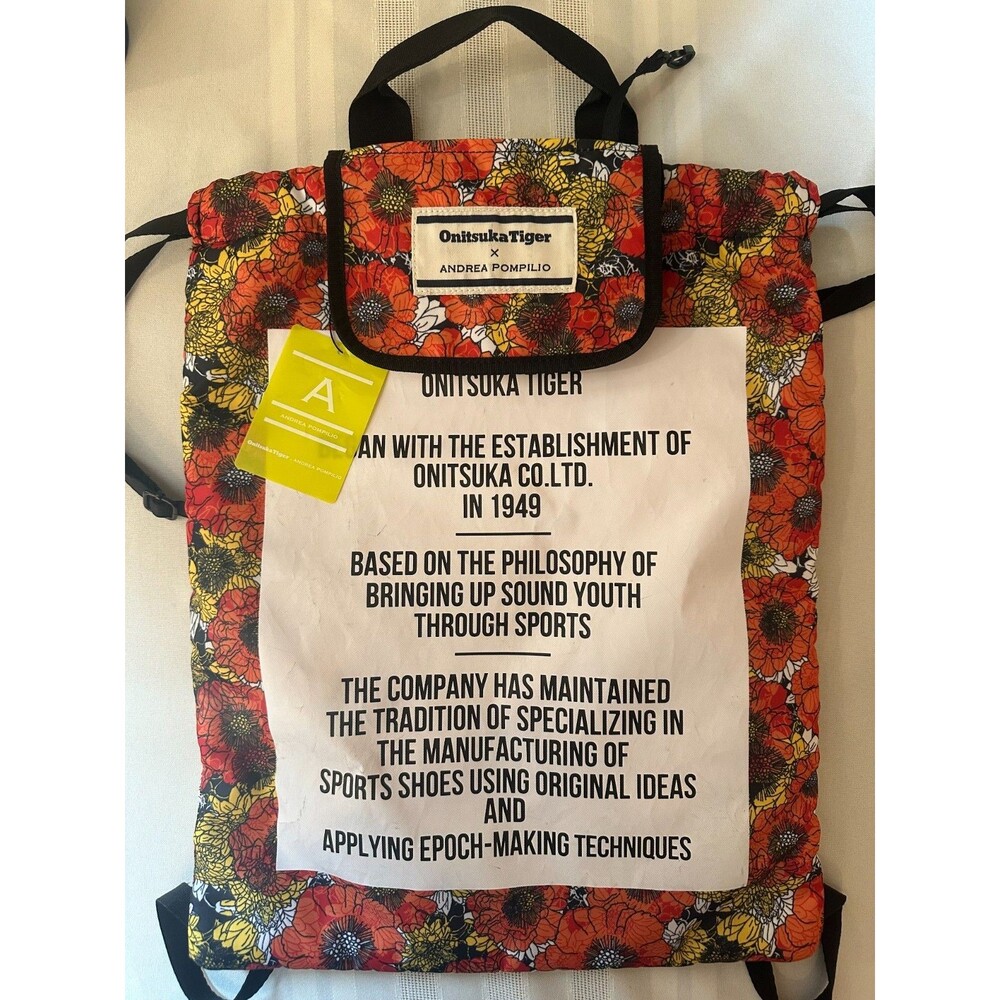 Onitsuka Tiger x Andrea Pompilio Drawstring Backpack Floral Flower Print